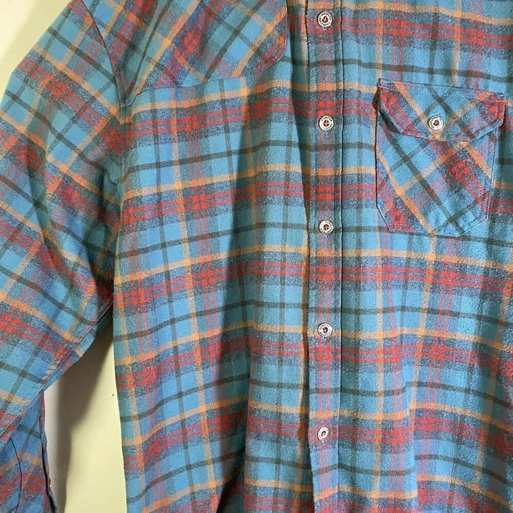 Howler Bros Shirt Mens Large Blue Plaid Flannel Long Sleeve Button Up - Picture 8 of 16